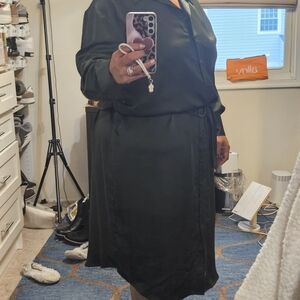 Eloquii Forest Green Satin Top